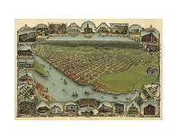 Map of Eureka, California, 1902-A^C^ Noe-Framed Art Print