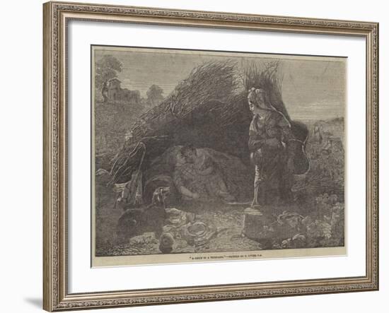 A Cabin in a Vineyard-Thomas Uwins-Framed Giclee Print