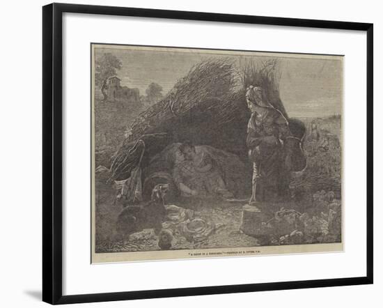 A Cabin in a Vineyard-Thomas Uwins-Framed Giclee Print