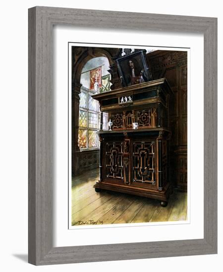 A Cabinet of Oak and Walnut, 1910-Edwin Foley-Framed Giclee Print