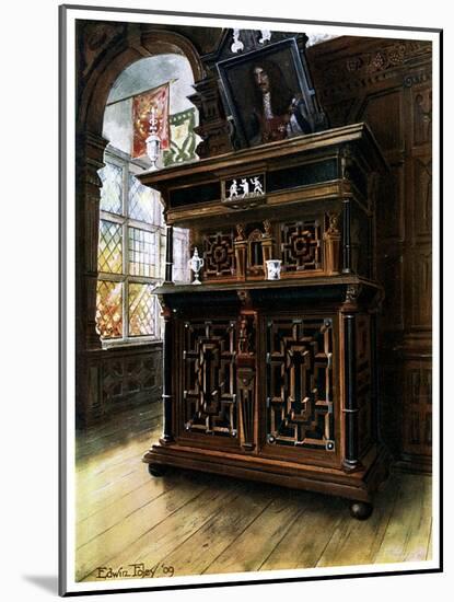 A Cabinet of Oak and Walnut, 1910-Edwin Foley-Mounted Giclee Print