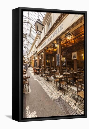 A cafe in Passage des Panoramas, Paris, France, Europe-Julian Elliott-Framed Premier Image Canvas