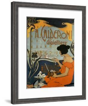 A Calderoni Gioiellerie, c.1898-Adolfo Hohenstein-Framed Art Print