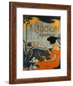 A Calderoni Gioiellerie, c.1898-Adolfo Hohenstein-Framed Art Print