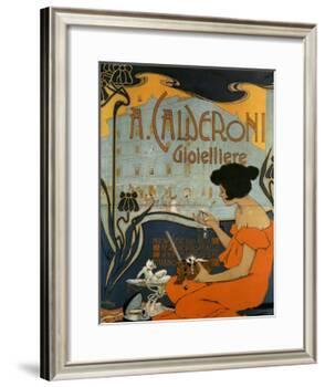 A Calderoni Gioiellerie, c.1898-Adolfo Hohenstein-Framed Art Print