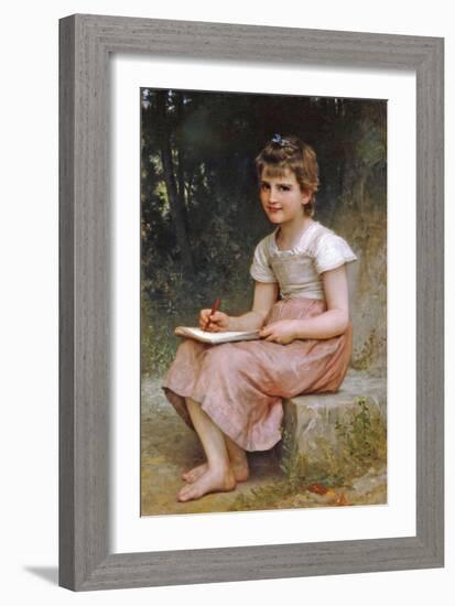 A Calling-William Adolphe Bouguereau-Framed Art Print