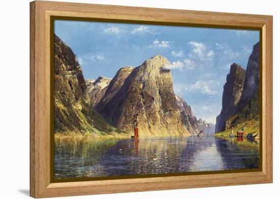 A Calm Day on the Fjord-Adelsteen Normann-Framed Premier Image Canvas