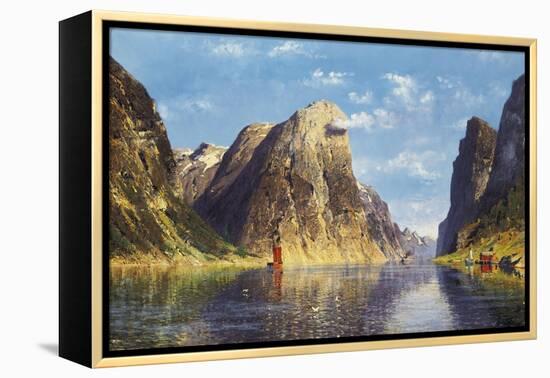 A Calm Day on the Fjord-Adelsteen Normann-Framed Premier Image Canvas
