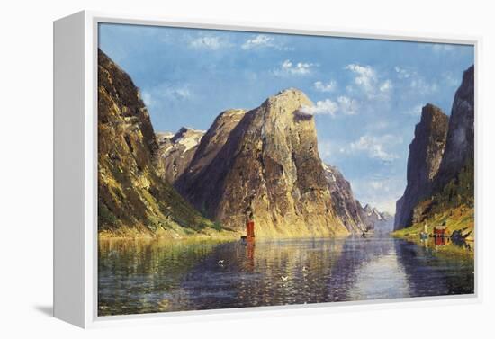 A Calm Day on the Fjord-Adelsteen Normann-Framed Premier Image Canvas