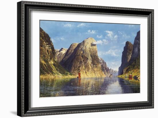 A Calm Day on the Fjord-Adelsteen Normann-Framed Giclee Print