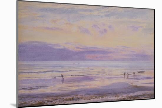 A Calm Evening - Tide Down, 1875 (W/C on Paper)-Henry Moore-Mounted Giclee Print