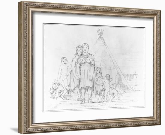 A Camanchee Family after George Catlin-null-Framed Giclee Print