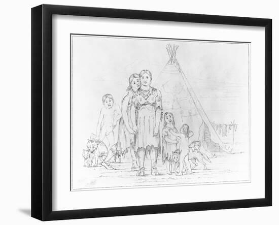 A Camanchee Family after George Catlin-null-Framed Giclee Print