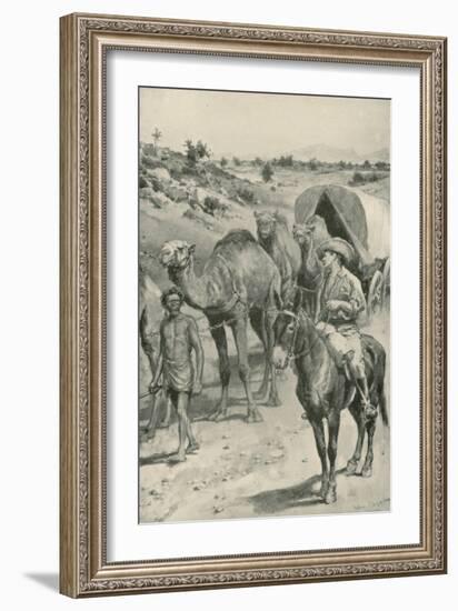 A Camel-Caravan, Western Australia-Walter Stanley Paget-Framed Giclee Print