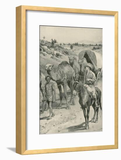 A Camel-Caravan, Western Australia-Walter Stanley Paget-Framed Giclee Print