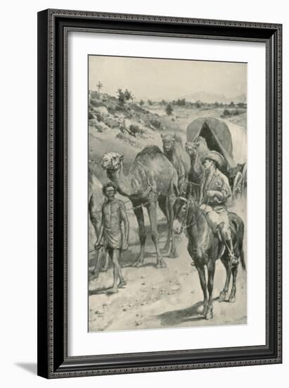 A Camel-Caravan, Western Australia-Walter Stanley Paget-Framed Giclee Print