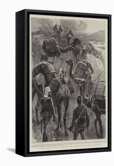 A Camel Convoy with Ammunition and Stores on the Road to Akasheh-John Charlton-Framed Premier Image Canvas