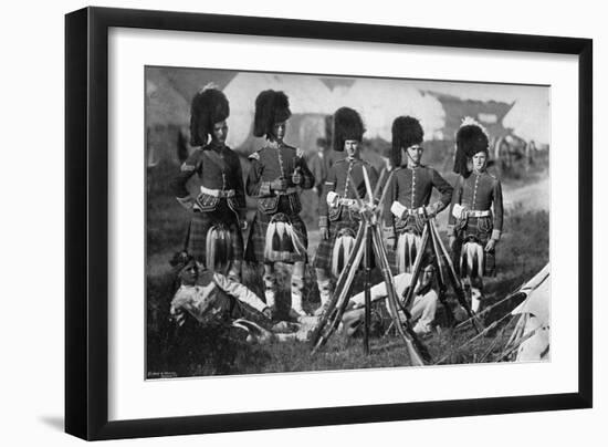 A Camp Guard of the Seaforth Highlanders at the New Forest Manoeuvres, Hampshire, 1896-Gregory & Co-Framed Giclee Print
