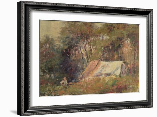 A Camp in the Bush, Macedon, 20Th Century-Frederick McCubbin-Framed Giclee Print