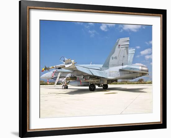 A Canadian Air Force F/A-18 Hornet Armed with Weapons-Stocktrek Images-Framed Photographic Print