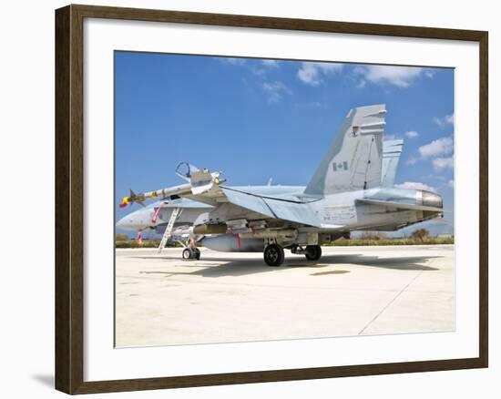 A Canadian Air Force F/A-18 Hornet Armed with Weapons-Stocktrek Images-Framed Photographic Print