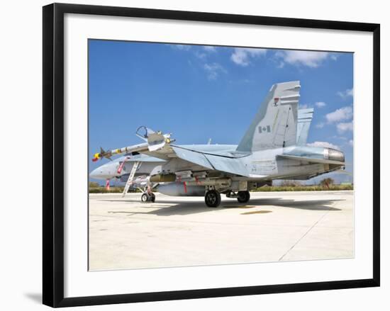 A Canadian Air Force F/A-18 Hornet Armed with Weapons-Stocktrek Images-Framed Photographic Print