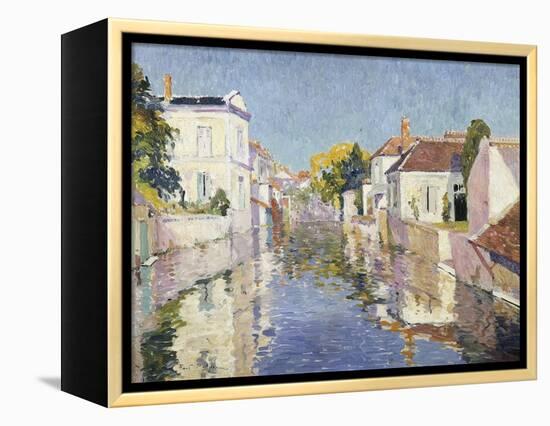 A Canal in Burano, Venice-Paul Mathieu-Framed Premier Image Canvas