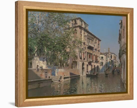 A Canal in Venice, c.1875-Martin Rico y Ortega-Framed Premier Image Canvas