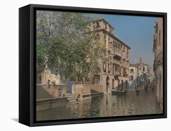 A Canal in Venice, c.1875-Martin Rico y Ortega-Framed Premier Image Canvas