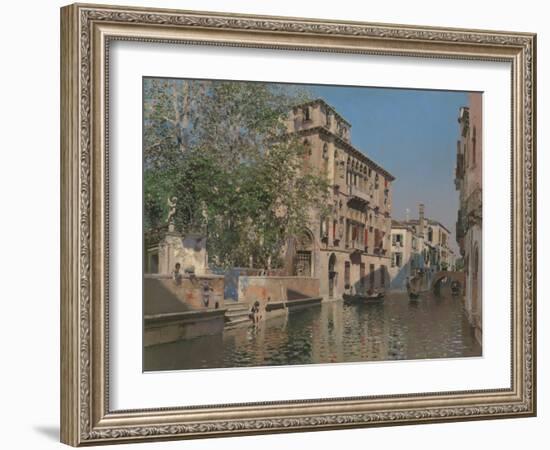 A Canal in Venice, c.1875-Martin Rico y Ortega-Framed Giclee Print