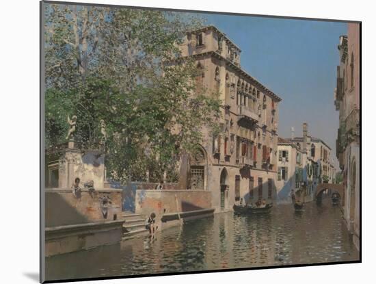 A Canal in Venice, c.1875-Martin Rico y Ortega-Mounted Giclee Print