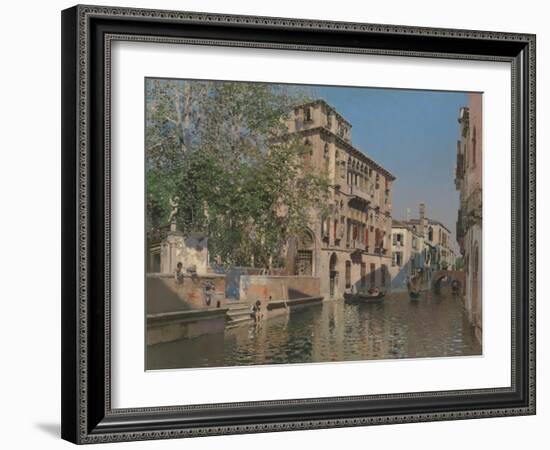 A Canal in Venice, c.1875-Martin Rico y Ortega-Framed Giclee Print