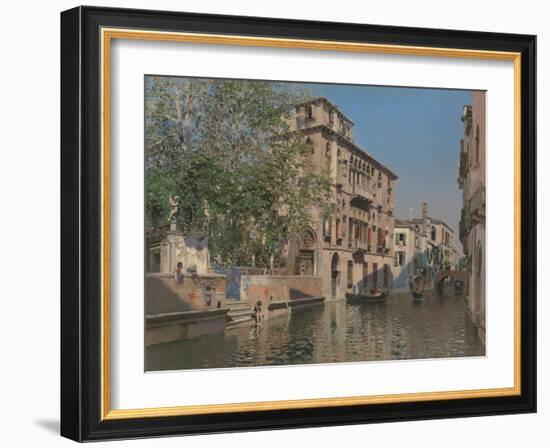 A Canal in Venice, c.1875-Martin Rico y Ortega-Framed Giclee Print