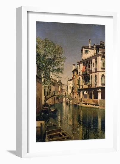 A Canal Scene in Venice-Cristofano Allori-Framed Giclee Print