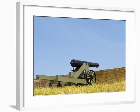 A Cannon at Fort Barrancas, NAS Pensacola Fl.-John Clark-Framed Photographic Print