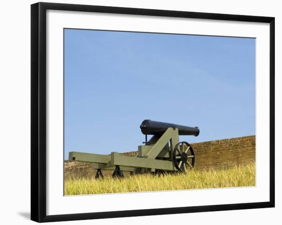 A Cannon at Fort Barrancas, NAS Pensacola Fl.-John Clark-Framed Photographic Print