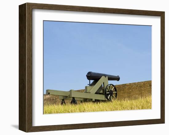 A Cannon at Fort Barrancas, NAS Pensacola Fl.-John Clark-Framed Photographic Print