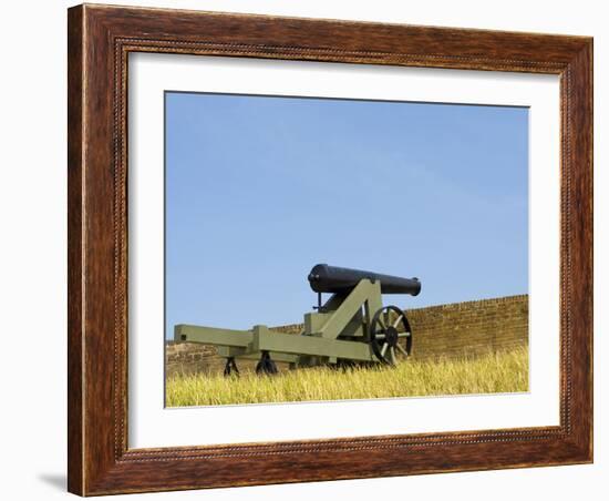 A Cannon at Fort Barrancas, NAS Pensacola Fl.-John Clark-Framed Photographic Print