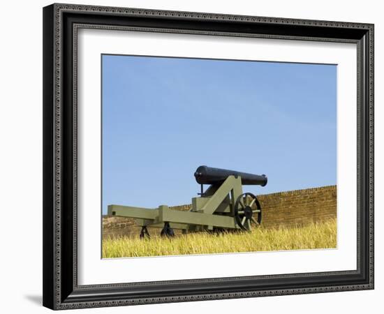 A Cannon at Fort Barrancas, NAS Pensacola Fl.-John Clark-Framed Photographic Print