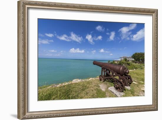 A Cannon Dating from the 17th Century, Fort James, Antigua, Leeward Islands, West Indies-Roberto Moiola-Framed Photographic Print