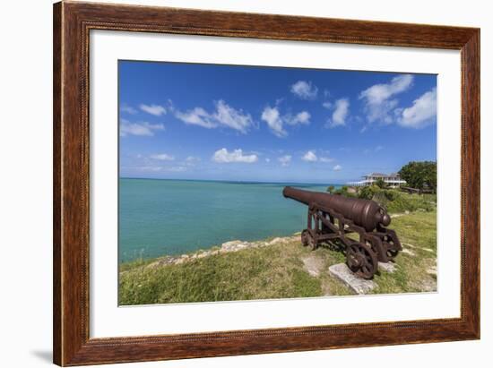 A Cannon Dating from the 17th Century, Fort James, Antigua, Leeward Islands, West Indies-Roberto Moiola-Framed Photographic Print