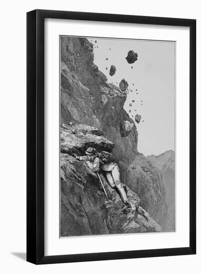 A Cannonade of the Matterhorn-Edward Whymper-Framed Giclee Print