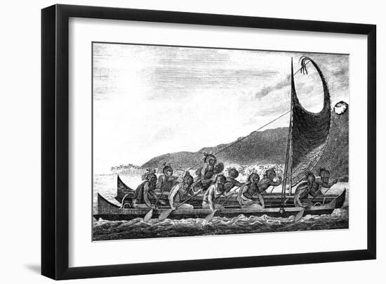 A Canoe of the Sandwich Islands, Late 18th Century-Page-Framed Giclee Print