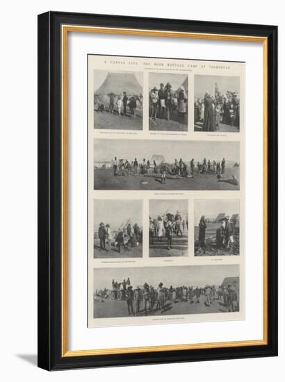 A Canvas City, the Boer Refugee Camp at Volksrust-null-Framed Giclee Print