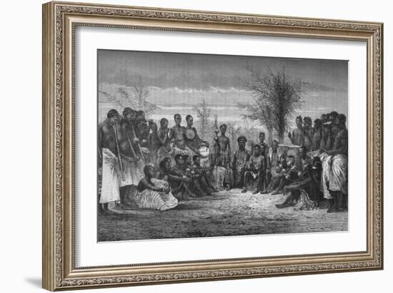 'A Cape Coast King and his Court', c1880-Unknown-Framed Giclee Print