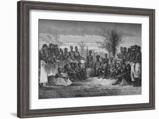 'A Cape Coast King and his Court', c1880-Unknown-Framed Giclee Print