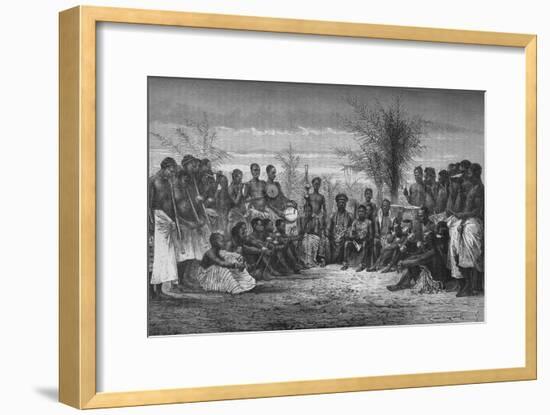 'A Cape Coast King and his Court', c1880-Unknown-Framed Giclee Print