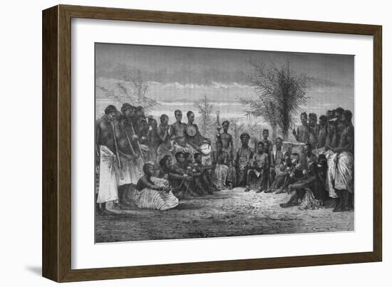 'A Cape Coast King and his Court', c1880-Unknown-Framed Giclee Print