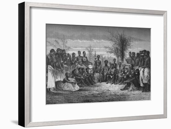 'A Cape Coast King and his Court', c1880-Unknown-Framed Giclee Print