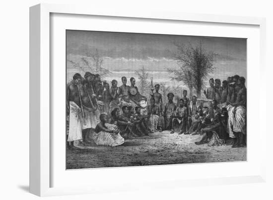 'A Cape Coast King and his Court', c1880-Unknown-Framed Giclee Print